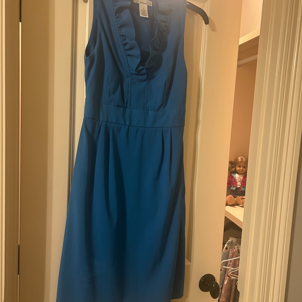 London Times Elegant Blue Midi Dress